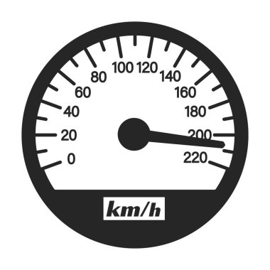 Hız göstergesi vektör simgesi. Siyah vektör simgesi beyaz arkaplan hız göstergesinde izole edildi .