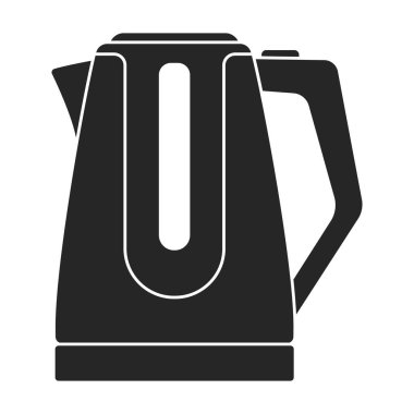 Çaydanlık vektörü siyah simgesi. Beyaz arkaplanda vektör illüstrasyon çaydanlığı. Tenha siyah illüstrasyon ikonu .