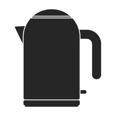 Çaydanlık vektörü siyah simgesi. Beyaz arkaplanda vektör illüstrasyon çaydanlığı. Tenha siyah illüstrasyon ikonu .