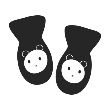 Siyah eldiven vektörü simgesi. Beyaz arka plan için vektör illüstrasyon aksesuarı. Eldivenin izole edilmiş siyah çizim simgesi.