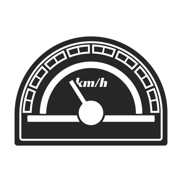 Speedometer vector icon.Black vector icon isolated on white background speedometer . — Stock Vector