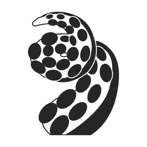 Ícone vetorial Octopus vetor icon.Black isolado no polvo fundo branco. — Vetor de Stock