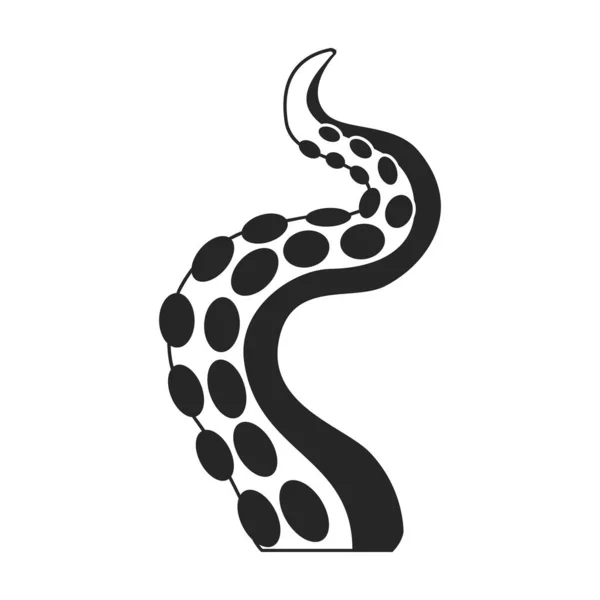 Ícone vetorial Octopus vetor icon.Black isolado no polvo fundo branco. — Vetor de Stock