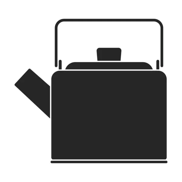 Μαύρο εικονίδιο φορέα βραστήρα. Vector εικόνα τσαγιέρα σε λευκό φόντο. Μεμονωμένη μαύρη εικόνα του βραστήρα . — Διανυσματικό Αρχείο