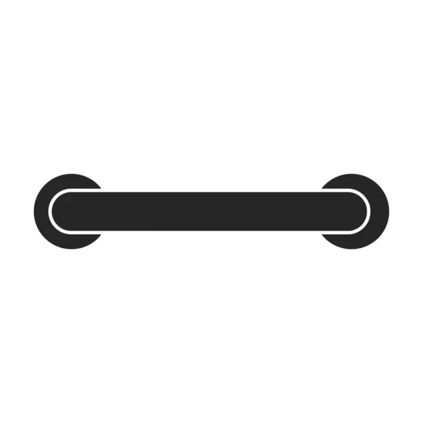 Doorknob vector icon.Black vector icon 흰색 백 그라운드 도어 손잡이에 분리. — 스톡 벡터