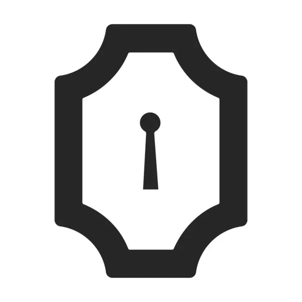 Icône vectorielle de serrure de porte Icône vectorielle noire isolée sur fond blanc serrure de porte. — Image vectorielle