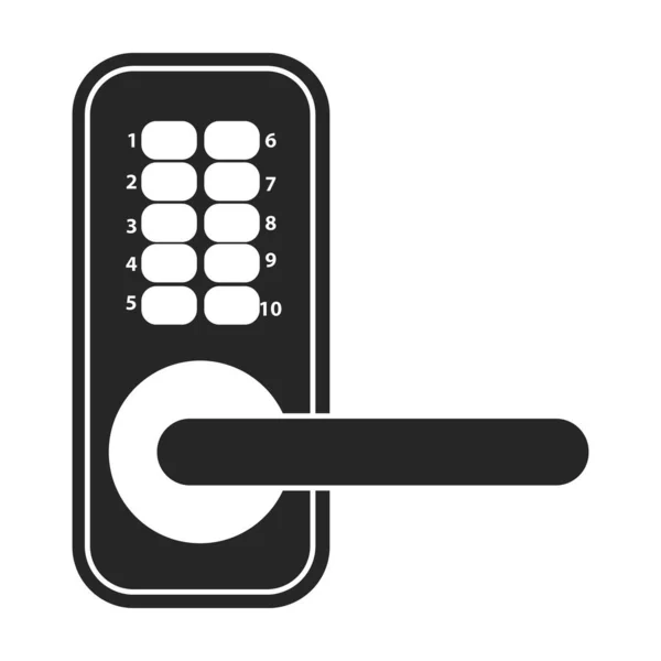 Ícone vetorial do botão de porta icon.Black vetor isolado na maçaneta do fundo branco. —  Vetores de Stock