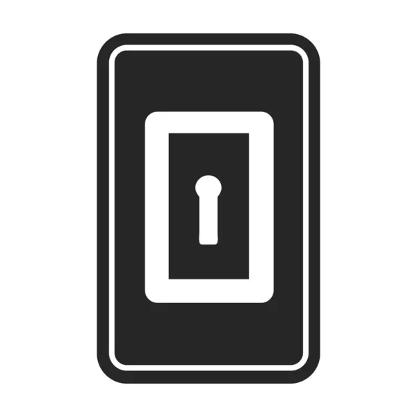 Icono de vector icon.Black cerradura de la puerta aislado en fondo blanco cerradura de la puerta. — Vector de stock