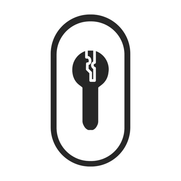 Icono de vector icon.Black cerradura de la puerta aislado en fondo blanco cerradura de la puerta. — Vector de stock