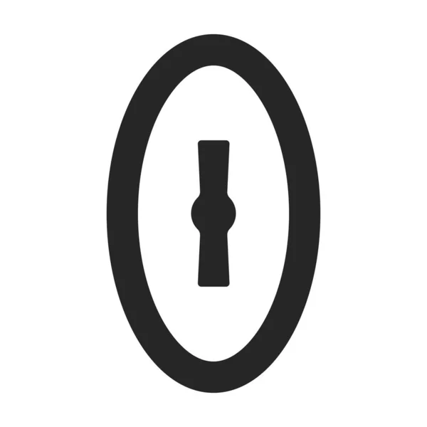 Dörrlås vektor ikon.Svart vektor ikon isolerad på vit bakgrund dörrlås. — Stock vektor