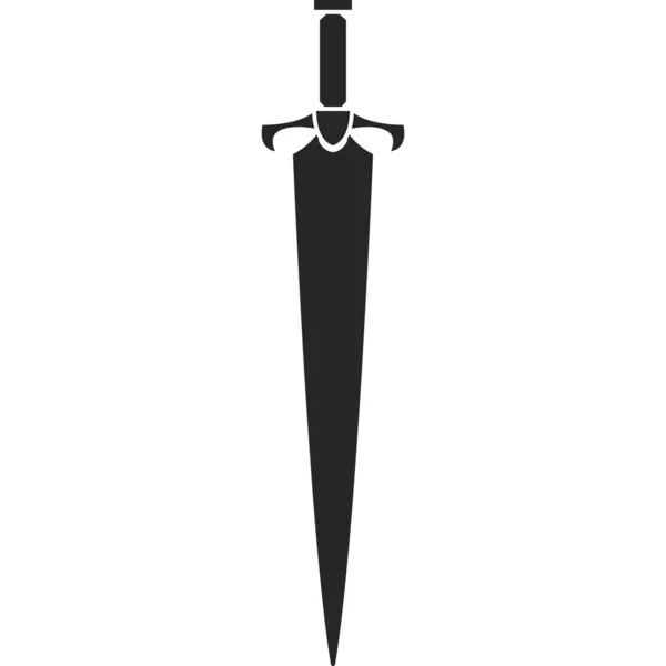 Icono del vector de la espada icon.Black aislado en la espada de fondo blanco. — Vector de stock