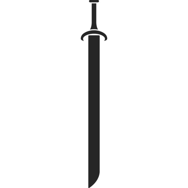Svärd vektor ikon.Svart vektor ikon isolerad på vit bakgrund svärd. — Stock vektor