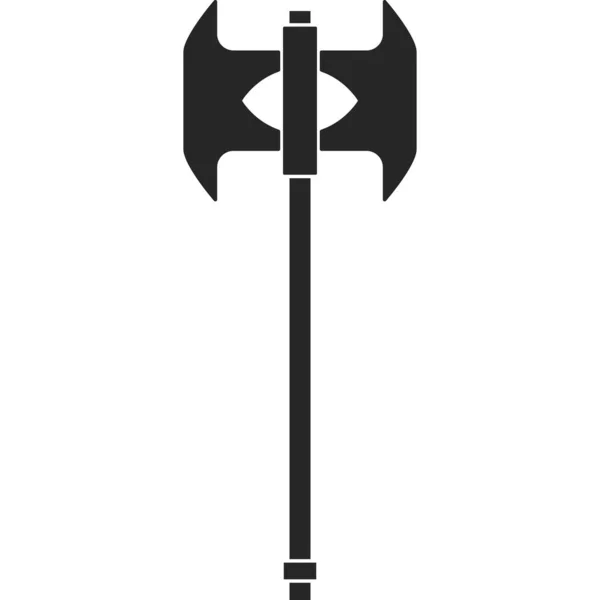 Hatchet vector icon.Black vector pictogram geïsoleerd op witte achtergrond bijl. — Stockvector