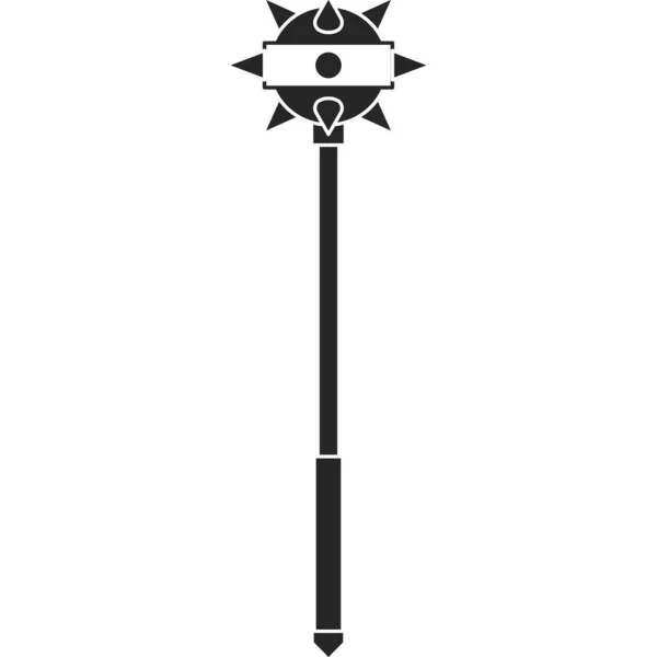 Mace Vektor icon.Black Vektor icon isoliert auf weißem Hintergrund Mace. — Stockvektor