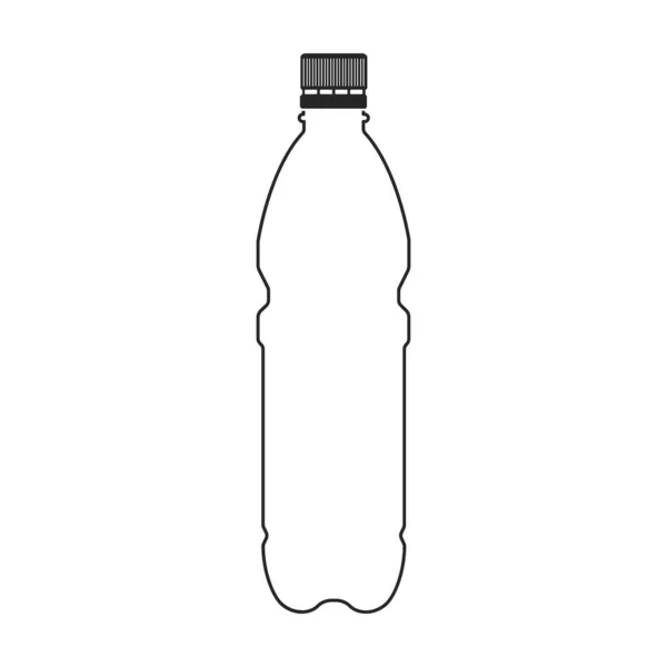 塑料软木塞矢量黑色图标.矢量图为白色背景的瓶子塑料.瓶塞的孤立黑色插图图标 . — 图库矢量图片