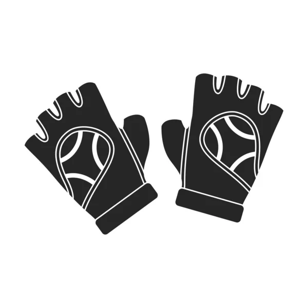 Handschoen vector zwart pictogram. Vector illustratie accessoire voor hand op witte achtergrond. Geïsoleerde zwarte illustratie icoon van handschoen hand. — Stockvector