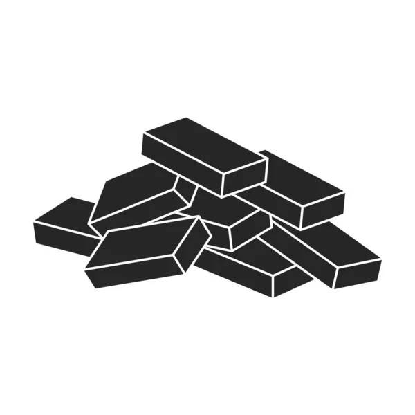 Cinderblock vector icon.Black vector icon isolated on white background cinderblock. Stock Vector