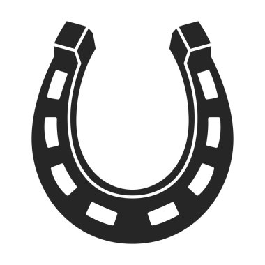 At nalı vektör simgesi. Siyah vektör simgesi beyaz arka plan at nalı üzerinde izole edildi.