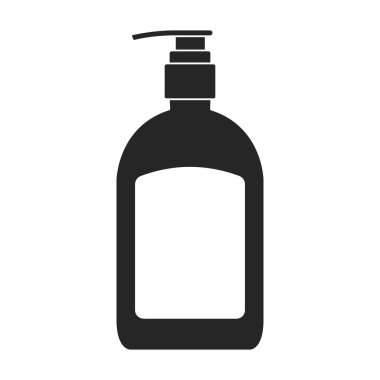 Antiseptik iquid sabun vektör simgesi. Siyah vektör simgesi beyaz arkaplan antiseptik sıvı sabuna izole edilmiş..