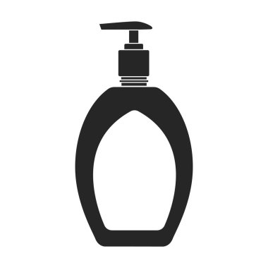 Antiseptik iquid sabun vektör simgesi. Siyah vektör simgesi beyaz arkaplan antiseptik sıvı sabuna izole edilmiş..