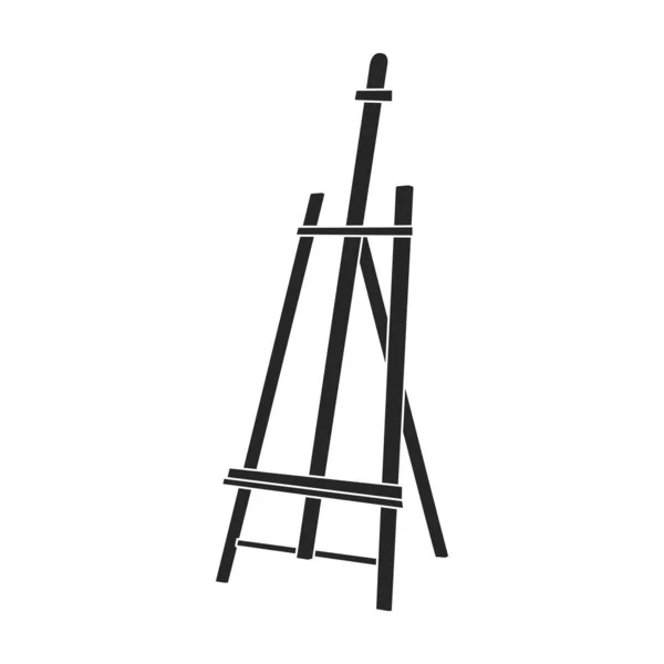 Easel vector black icon. Vector illustration easel on white background. Isolated black illustration icon of canvas on stand . — Stock Vector