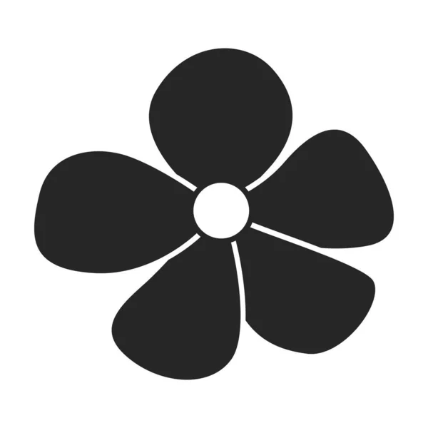 Flor del vector de coco icon.Black icono del vector aislado en la flor de fondo blanco de coco. — Vector de stock