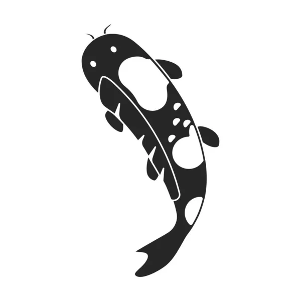 鯉ベクトルのアイコン白い背景鯉に隔離された黒ベクトルのアイコン. — ストックベクタ