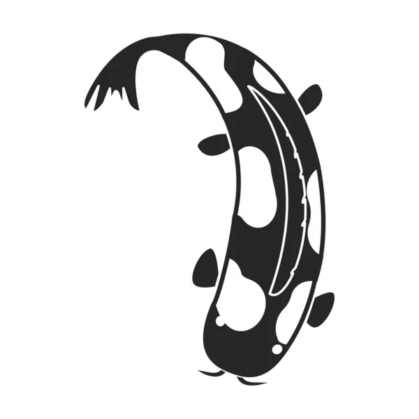 Karpfen Vektor icon.Blackvector Symbol isoliert auf weißem Hintergrund Karpfen. — Stockvektor