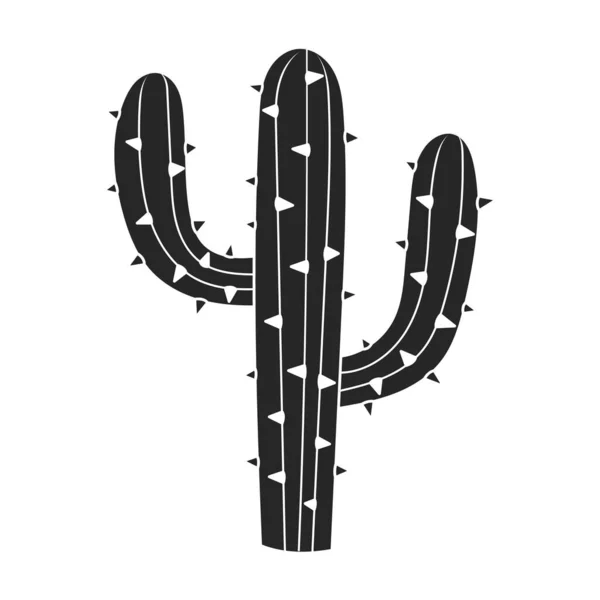 Icône vectorielle cactus.Icône vectorielle noire isolée sur fond blanc cactus . — Image vectorielle