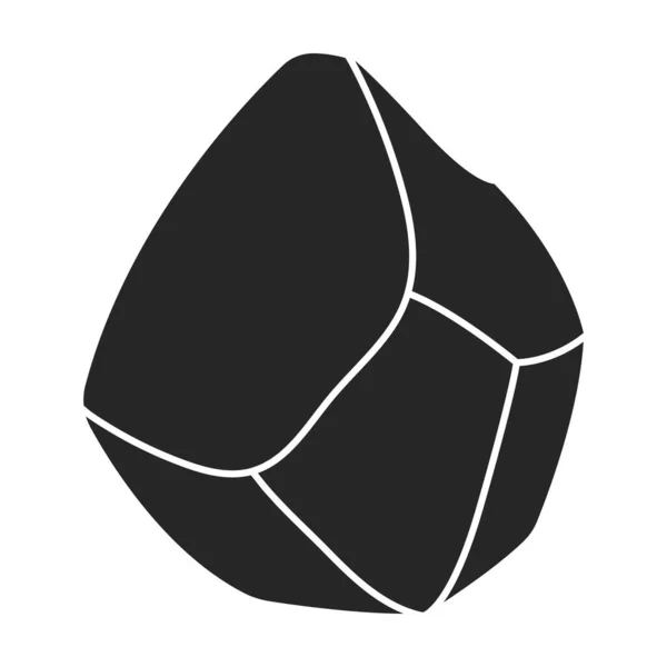 Icône vectorielle rocheuse Icône vectorielle noire isolée sur fond blanc roche. — Image vectorielle