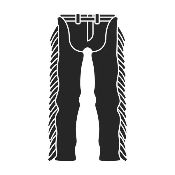 Kovboy vektör simgesi pantolonu. Siyah vektör simgesi kovboyun beyaz arka plan pantolonunda izole edilmiş.. — Stok Vektör