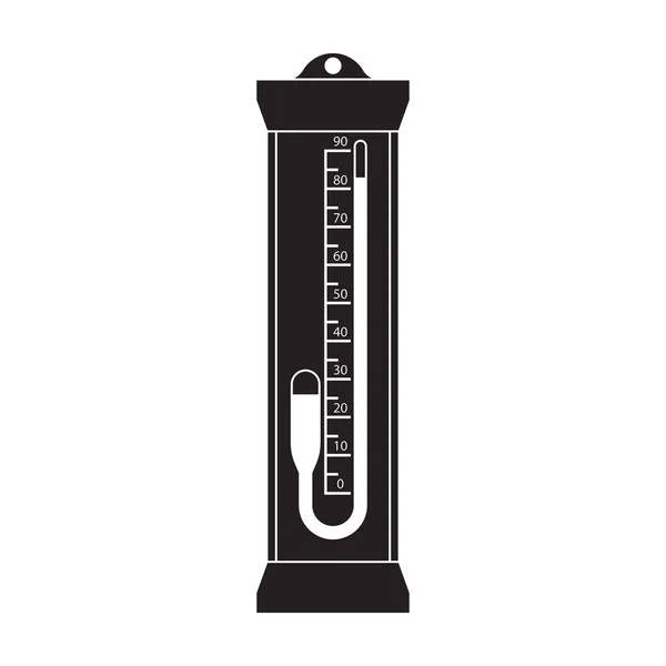 Barometer vector icon.Black vector icon isolated on white background barometer . — Stock Vector