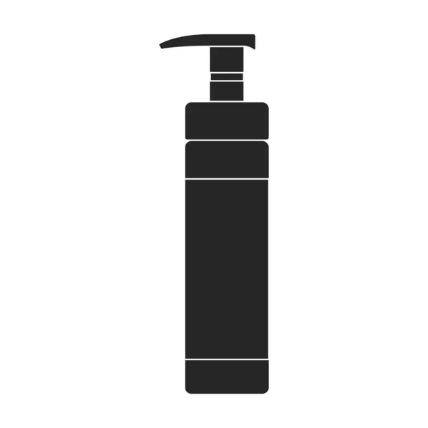 Antisepticl iquid szappan vektor ikon.Fekete vektor ikon elszigetelt fehér háttér fertőtlenítő folyékony szappan. — Stock Vector