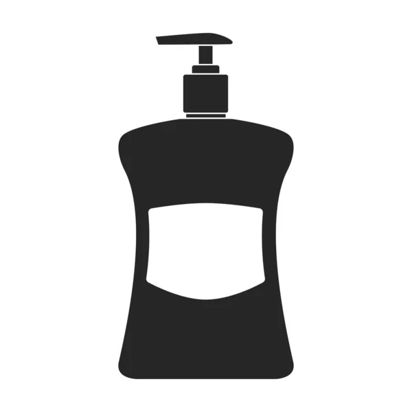 Ikona wektora mydła antyseptycznego.Czarna ikona wektora izolowana na białym tle antyseptycznego mydła w płynie. — Wektor stockowy
