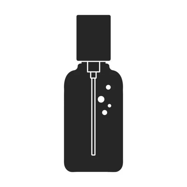 Antisepticl iquid zeep vector icon.Black vector pictogram geïsoleerd op witte achtergrond antiseptische vloeibare zeep. — Stockvector