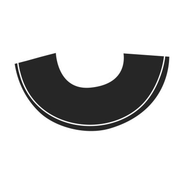 Avokado vektör simgesini dilimle. Siyah vektör simgesi beyaz arka plan dilimli avokado üzerinde izole edildi.