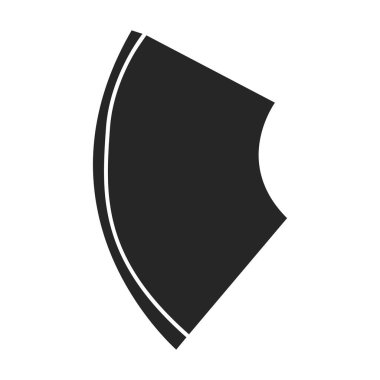 Avokado vektör simgesini dilimle. Siyah vektör simgesi beyaz arka plan dilimli avokado üzerinde izole edildi.