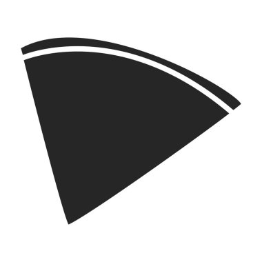 Avokado vektör simgesini dilimle. Siyah vektör simgesi beyaz arka plan dilimli avokado üzerinde izole edildi.