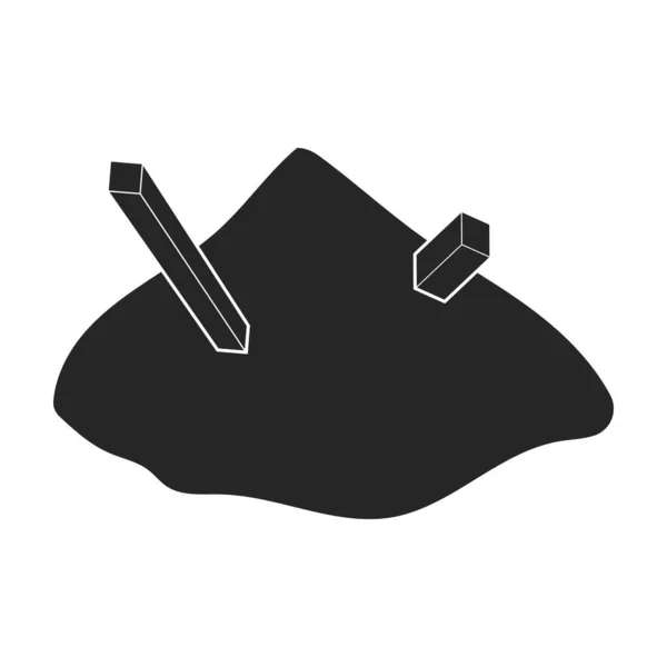 Pila icono de vector de cemento. Icono de vector negro aislado en el cemento de pila de fondo blanco . — Archivo Imágenes Vectoriales