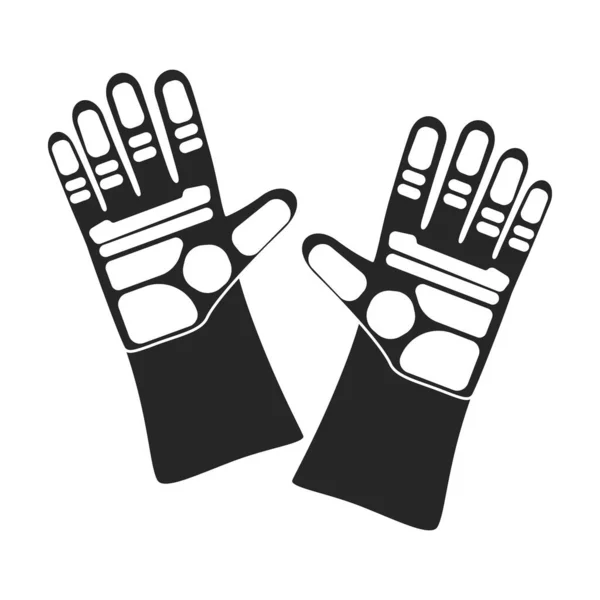 Glove vector black icon. Vector illustration accessory for hand on white background. Isolated black illustration icon of glove hand. — Stock Vector