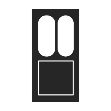 Kapı vektör simgesi. Beyaz arkaplanda siyah vektör simgesi izole edildi .