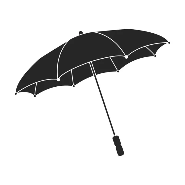 Parapluie vecteur de pluie icône noire. Illustration vectorielle parasol sur fond blanc. Isolée icône d'illustration noire de pluie parapluie. — Image vectorielle