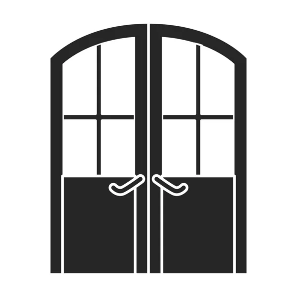 Icône vectorielle de porte Icône vectorielle noire isolée sur fond blanc porte . — Image vectorielle