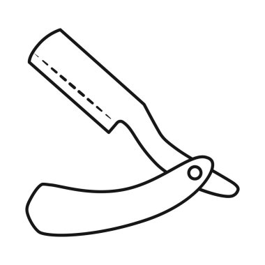 Jilet ve bıçak ikonunun izole edilmiş nesnesi. Tıraş bıçağı koleksiyonu ve ağ için tıraş malzemesi sembolü.