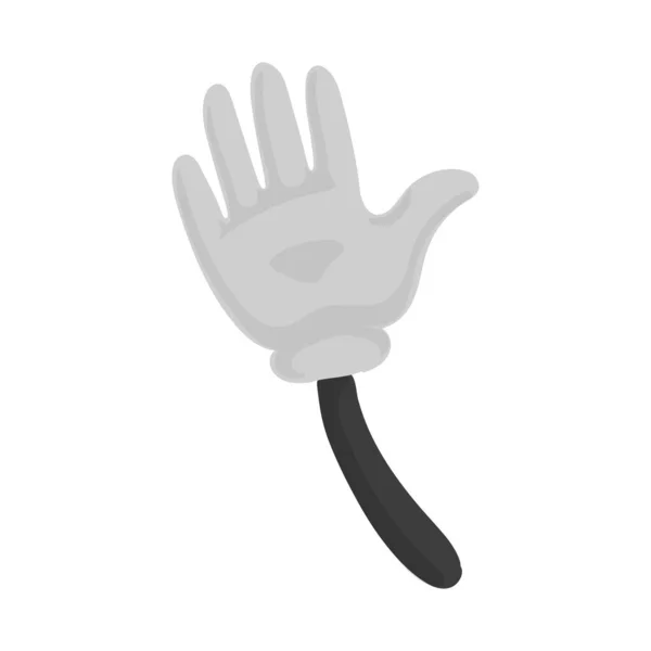 손바닥 과 손 아이콘의 벡터 디자인. 웹 사이트를 위한 손바닥 과 팔로 만든 주식의 웹 요소. — 스톡 벡터