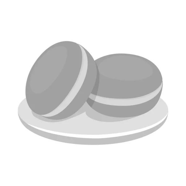 Objet isolé de beignet et logo plat. Élément Web de donut et beignet stock symbole pour la toile. — Image vectorielle