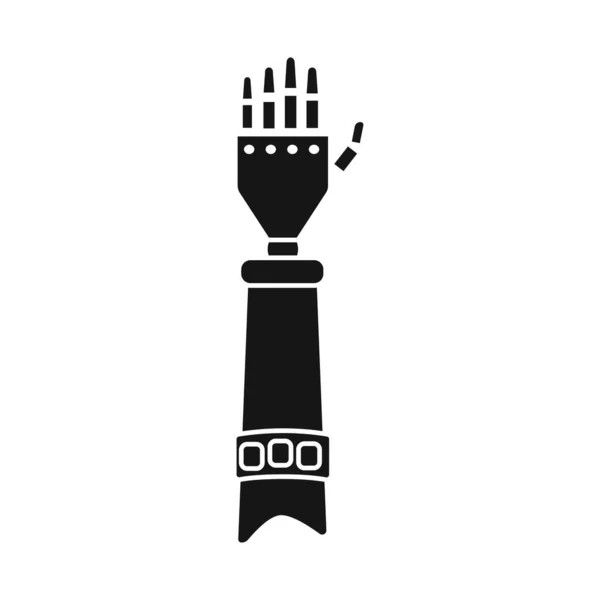 腕と義肢のロゴのベクトルデザイン。ウェブ用腕と手足の株式記号のウェブ要素. — ストックベクタ
