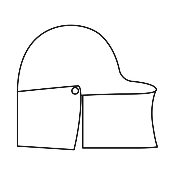Conception vectorielle du casque et icône du pompier. Ensemble de casque et chapeau stock symbole pour la toile. — Image vectorielle