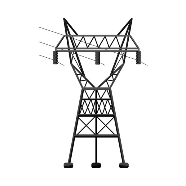 Vector ontwerp van elektrische en station icoon. Grafiek van het symbool van de elektrische en zendvoorraad voor het web. — Stockvector