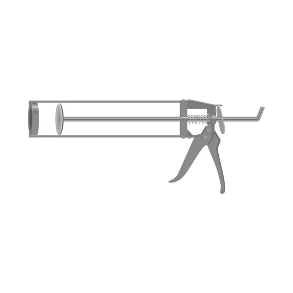 Vectorontwerp van hotmelt en pistool icoon. Grafiek van hotmelt en caulk stock symbool voor web. — Stockvector